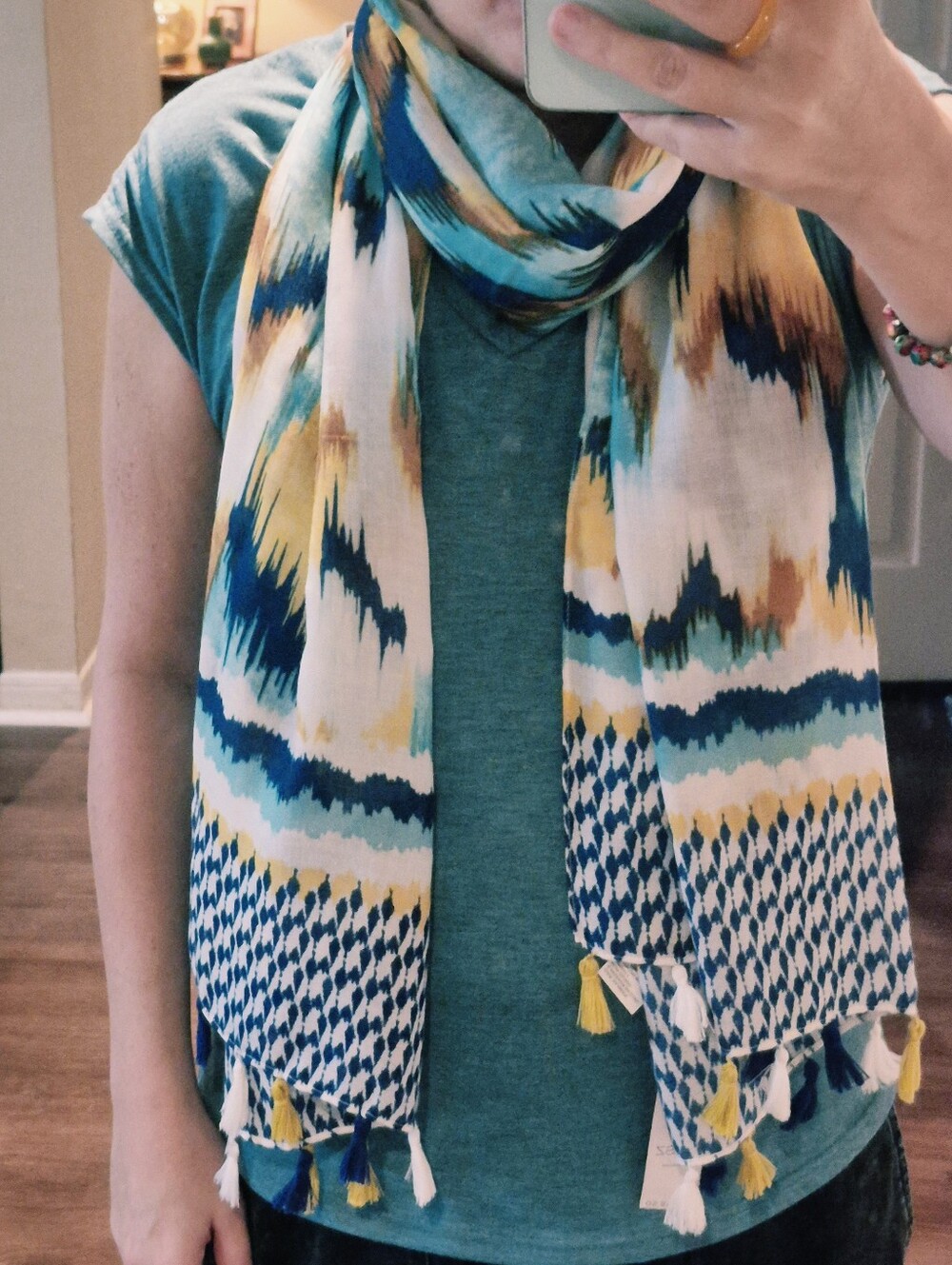 ✨️Chico's Cabo Ikat Oblong Scarf✨️ - Picture 6 of 7